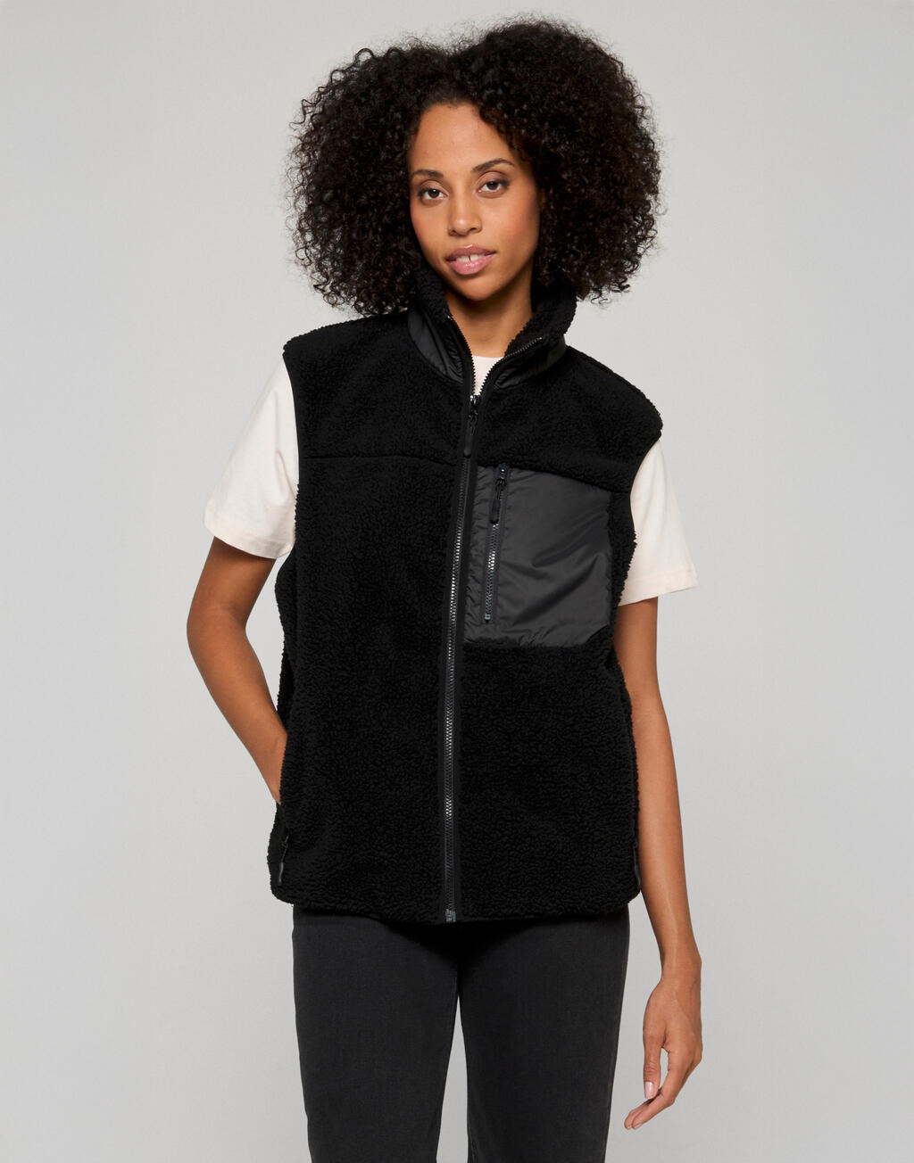 Bonded Sherpa vest 40539