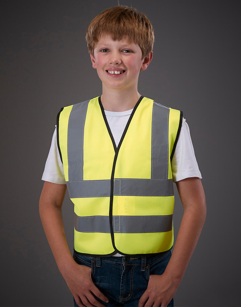 Laste fluorestsentsvest 2 helkurpaela ja traksidega 43577