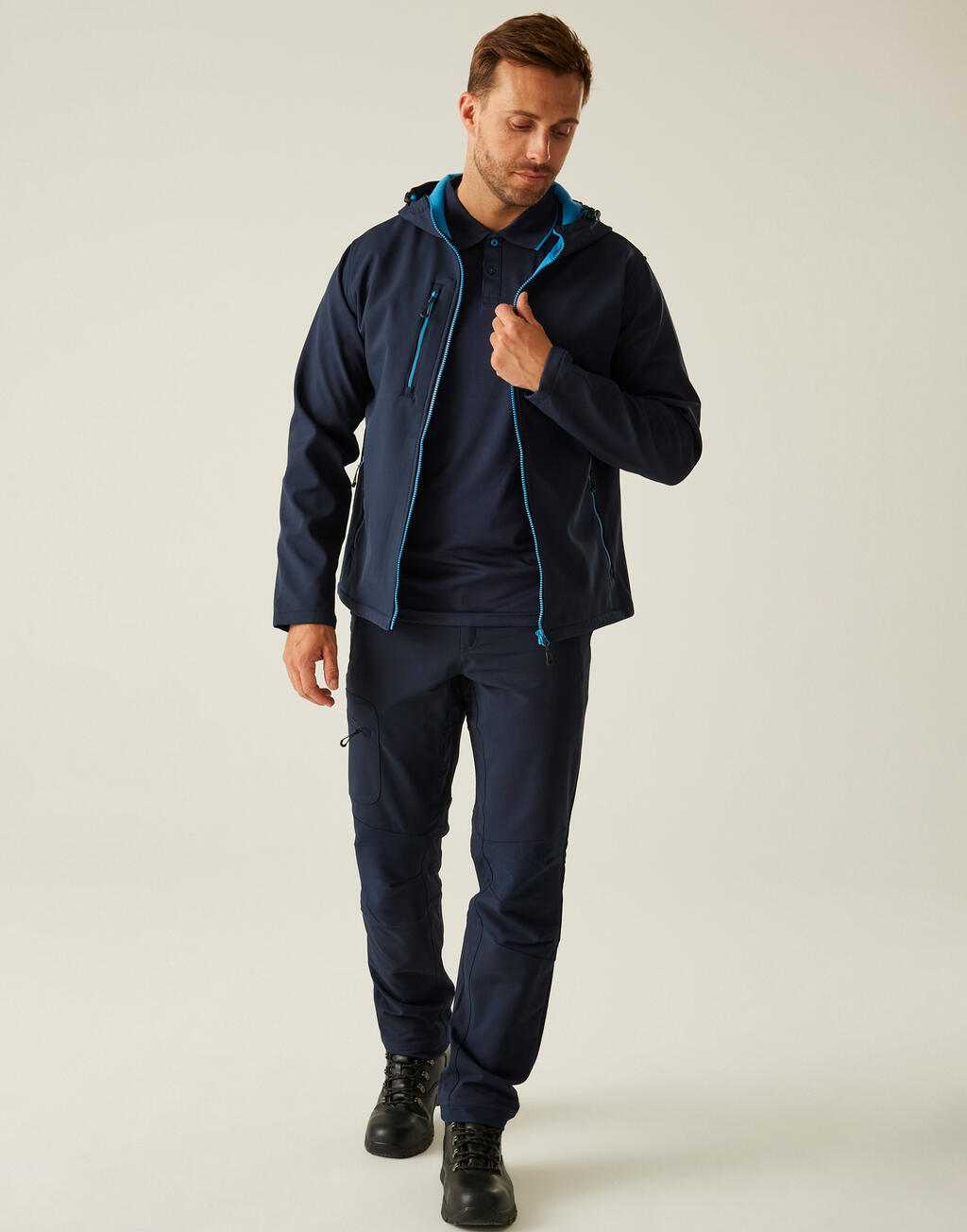 Navigate 2-kihiline kapuutsiga softshell-jakk 71417