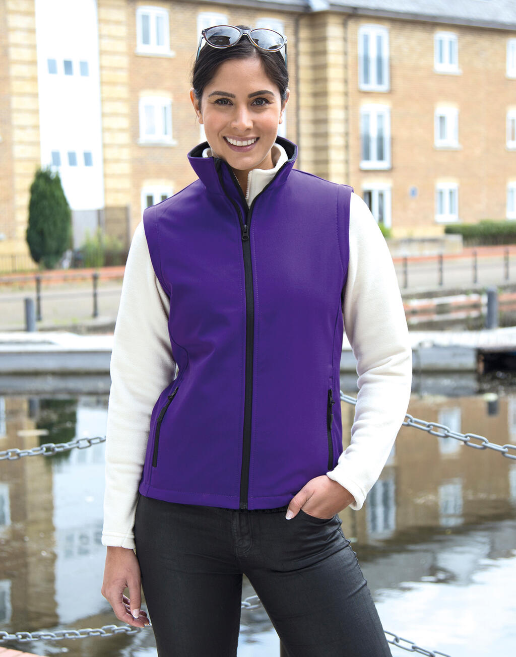 Naiste softshell-vest trükiks ja tikandiks 84933