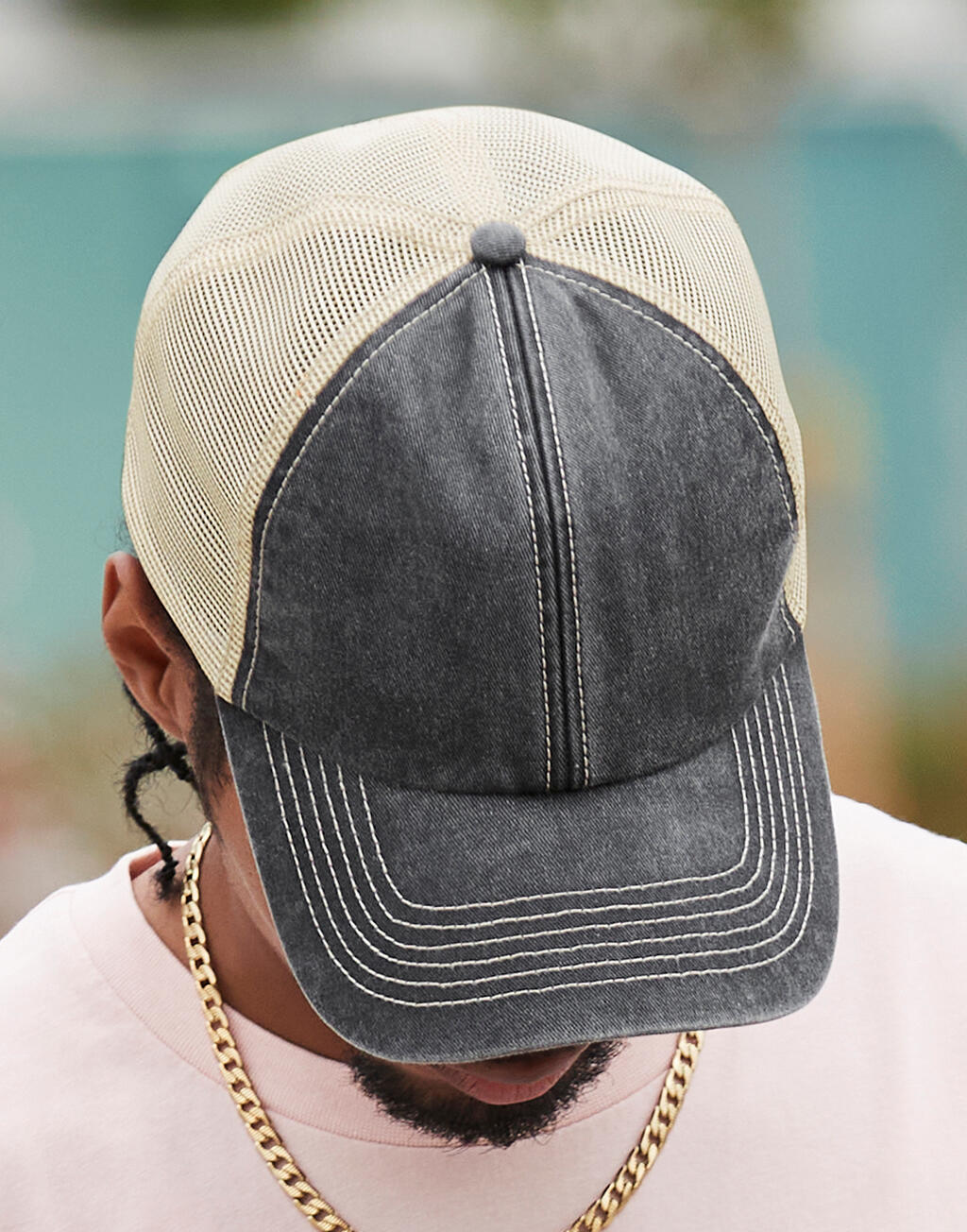 6-osaline vintage trucker-müts 13669