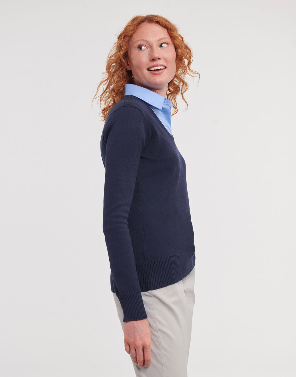 Naiste V-kaelusega kootud pullover 21900
