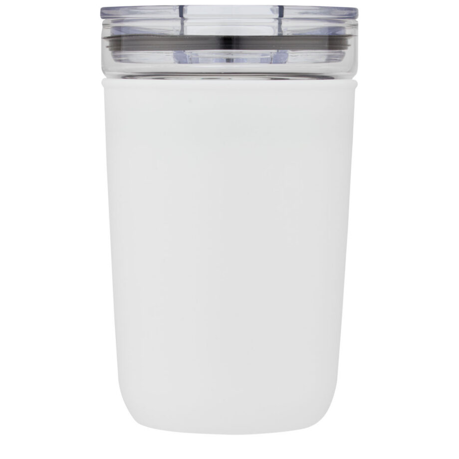 Bello 420 ml klaasist joogiklaas taaskasutatud plastümbrisega