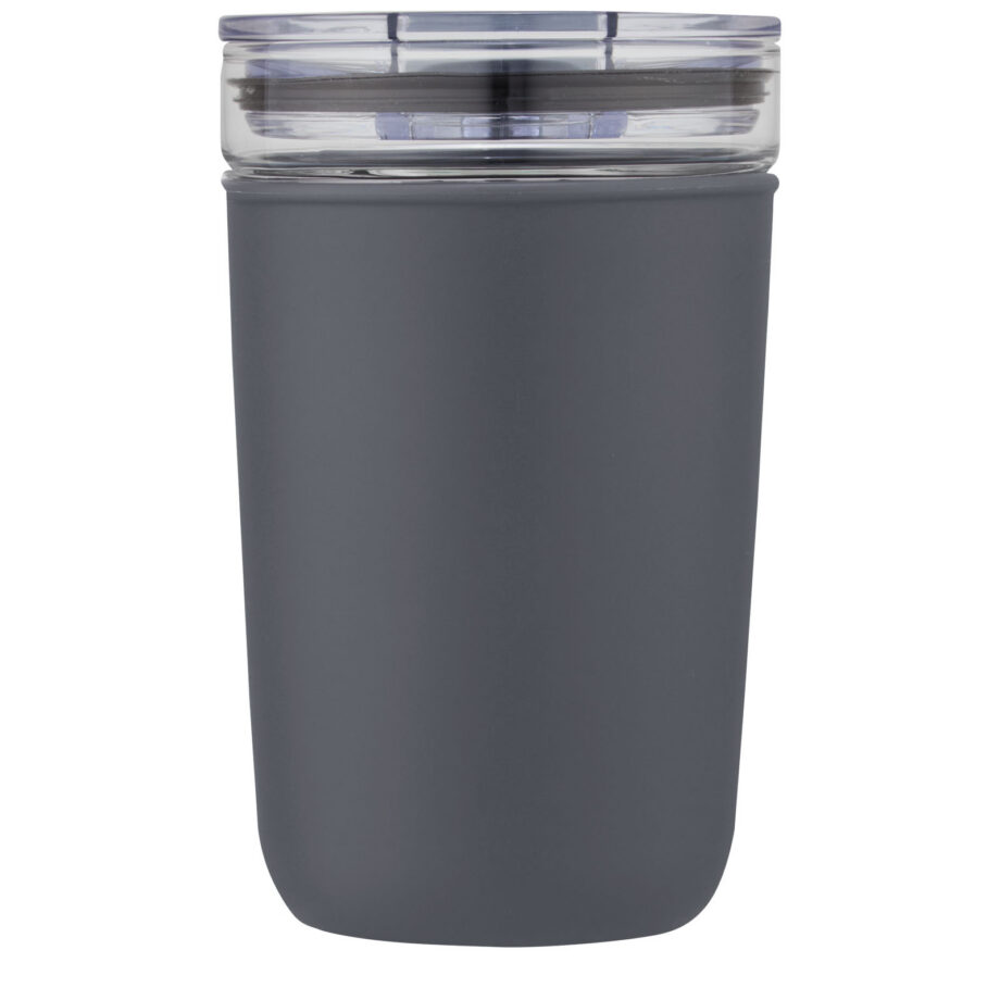 Bello 420 ml klaasist joogiklaas taaskasutatud plastümbrisega
