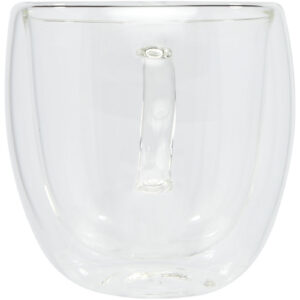 Manti 2-osaline 250 ml topeltseinaga klaaside komplekt bambusest alusega