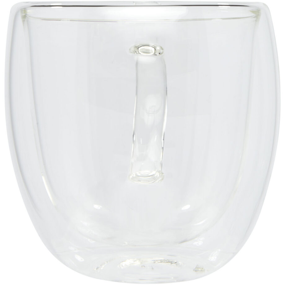 Manti 2-osaline 250 ml topeltseinaga klaaside komplekt bambusest alusega