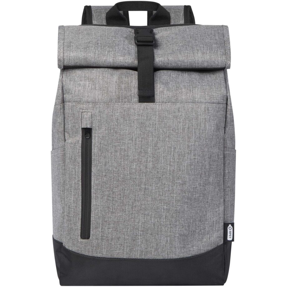 Libra 15,6″ GRS-sertifikaadiga taaskasutatud materjalist rullitava ülaosaga sülearvutiseljakott, 12 l