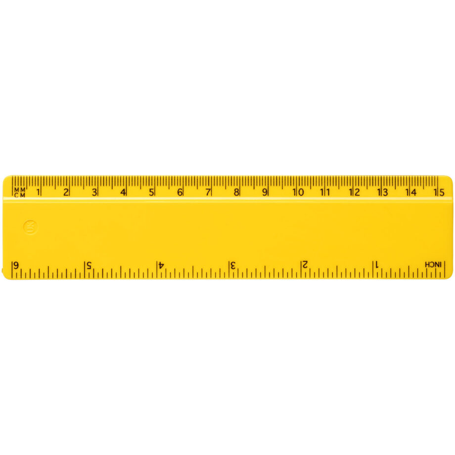 Refari 15 cm taaskasutatud plastist joonlaud