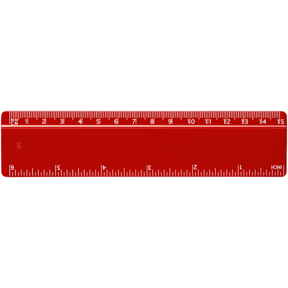 Refari 15 cm taaskasutatud plastist joonlaud