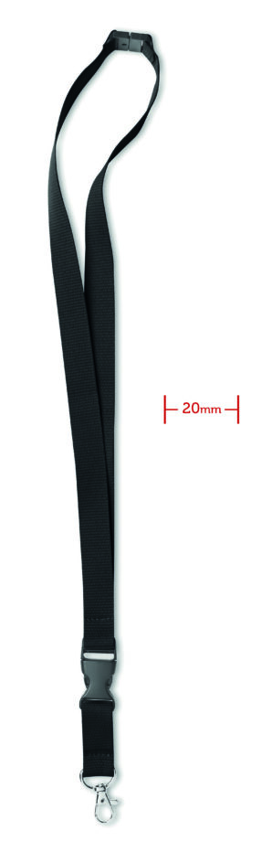 Lanyardi konks ja turvakinnitus, 20 mm