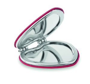 GLOW HEART – südamekujuline PU-kattega peegel