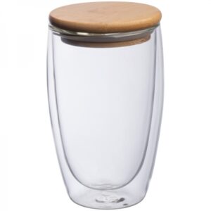 500 ml klaas bambus kaanega
