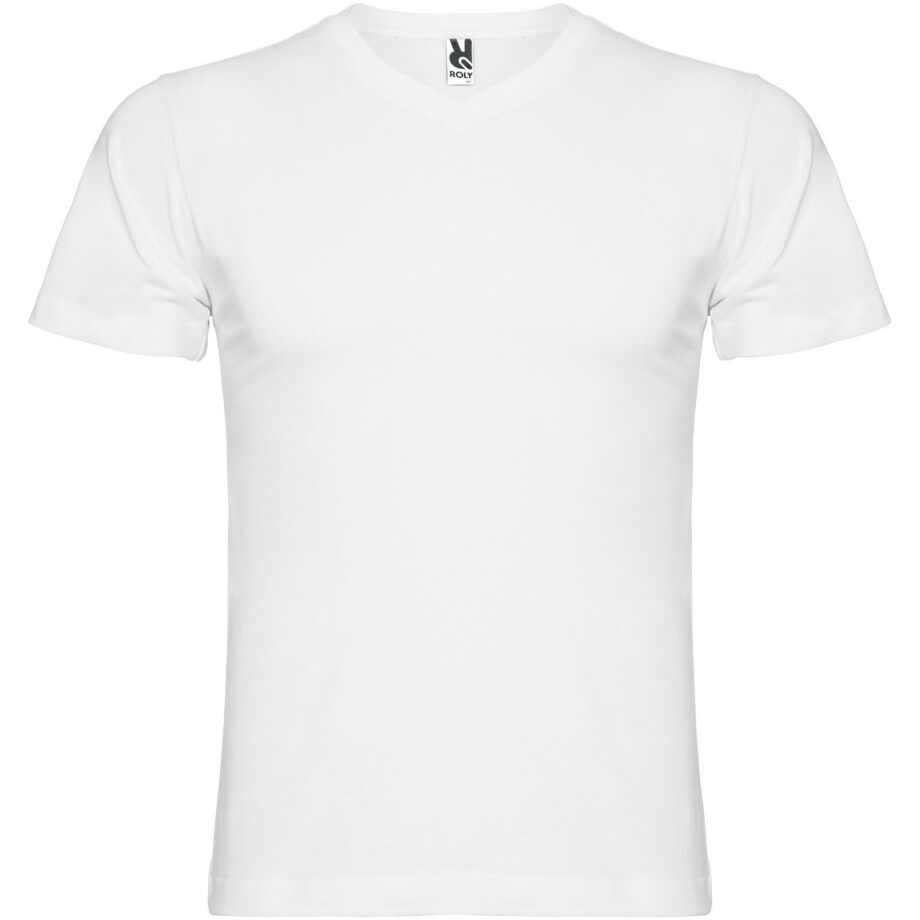 Samoyedo meeste lühikeste varrukatega V-kaelusega T-särk, 155 g/m²