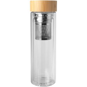 Bailey 400 ml borosilikaatklaasist pudel bambuskaanega