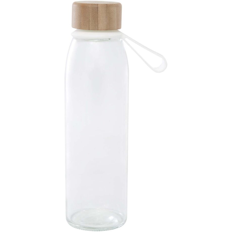 Porto 500 ml klaasist joogipudel silikoonrihma ja bambuskaanega