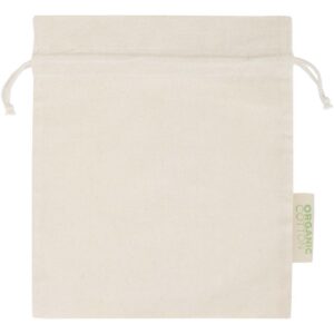 Odisha 140 g/m² OCS-sertifitseeritud orgaanilisest puuvillast kinkekott – 30 × 25 cm
