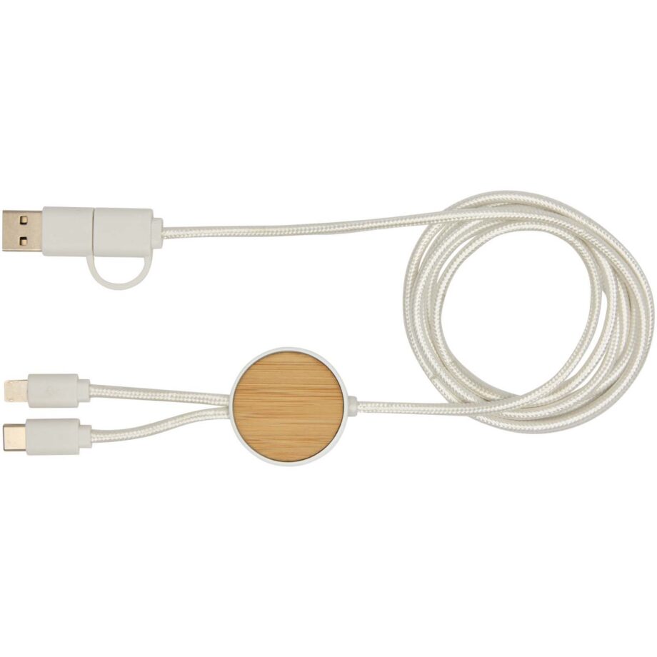 Chechia 5-in-1 taaskasutatud plastikust kiirlaadimiskaabel, 150 cm