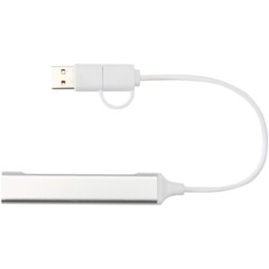 Alkaid 4-pordiline taaskasutatud alumiiniumist USB-jaotur USB-A ja USB-C ühendustega