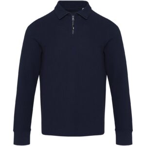 Apollo 245 g/m² pikkade varrukatega unisex-polo poollukuga