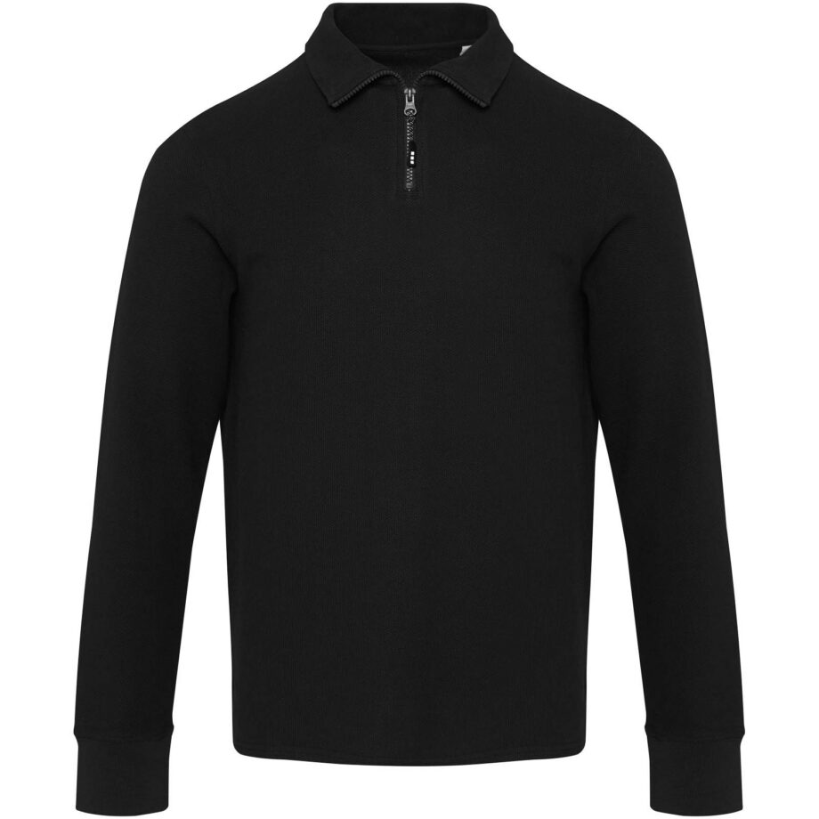 Apollo 245 g/m² pikkade varrukatega unisex-polo poollukuga
