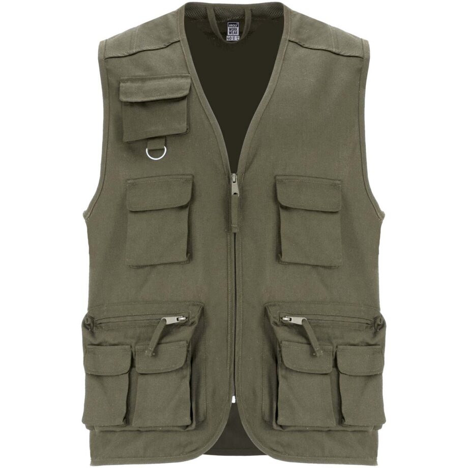 Venera 200 g/m2 v-neck multi-pocket workwear vest