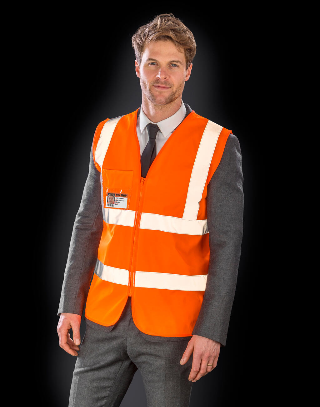 Zip I.D. taaskasutatud materjalist ohutusvest 85433