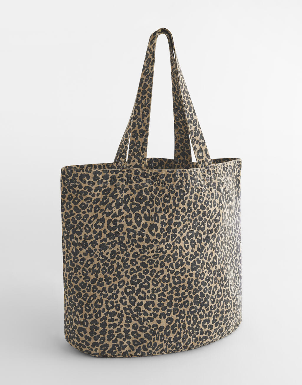 Leopardimustriline lõuendkangast shopper-kott 95628