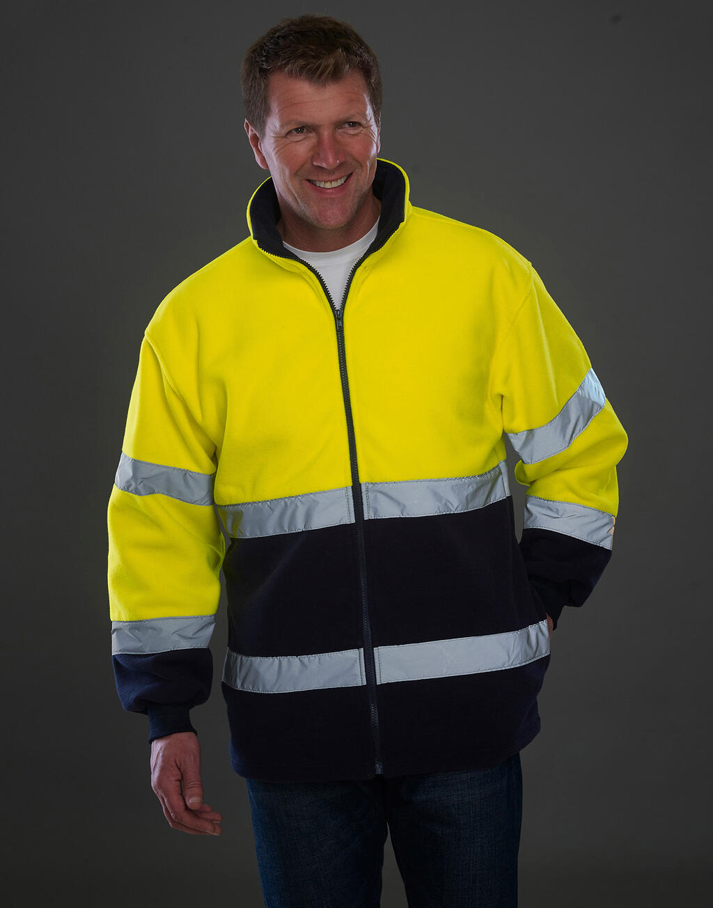 Fluo kahetooniline fliisjakk 81977